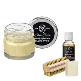 Набор для ухода за обувью из замши и нубука кремовый MAVI STEP Aurora Kit фото 102704