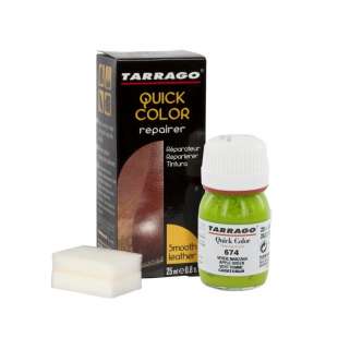 Яркая желто-зеленая краска для кожи Tarrago Quick Color, 25 мл фото 94991