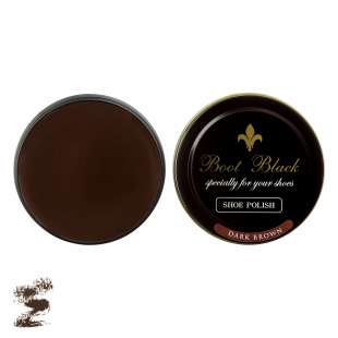 Воск для обуви коричневый темный Boot Black Wax Shoe Polish
