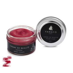Крем для обуви красный 327 Famaco Creme De Beaute, 50 мл фото 58612