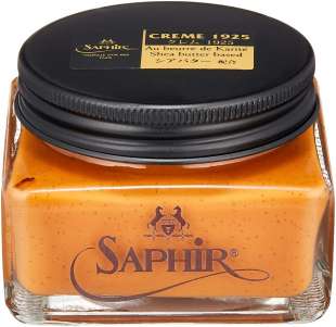 Крем для обуви светло коричневый Saphir Medaille d'Or Shoe Polish Pommadier, 75 мл фото 96075