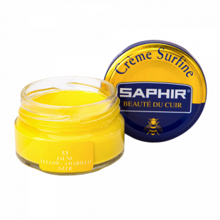 Увлажняющий желтый крем для обуви Saphir Creme Surfine, 50 мл фото 95690