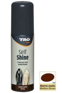 Жидкий средне-коричневый крем-блеск для обуви TRG Self Shine