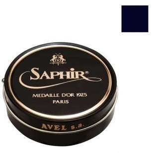 Темно-синяя полировочная паста для обуви Saphir Medaille d’Or Pate De Luxe, 50 мл фото 95957