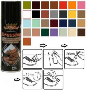 Краска для замши и нубука Wilbra King Dressing Spray, 200 мл фото 94604