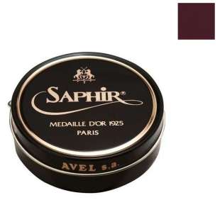 Бордовая полировочная паста для обуви Saphir Medaille d’Or Pate De Luxe, 50 мл фото 95961