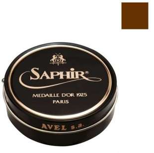 Коричневая полировочная паста для обуви Saphir Medaille d’Or Pate De Luxe, 100 мл фото 95983