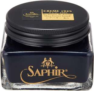 Крем для обуви темно синий Saphir Medaille d'Or Shoe Polish Pommadier, 75 мл фото 96079