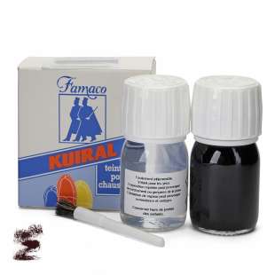 Краска для кожи темно коричневая Famaco Kit Teinture Liquide, 30 мл. фото 60229