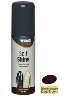 Жидкий темно-коричневый крем-блеск для обуви TRG Self Shine