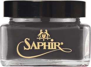 Крем для обуви серый Saphir Medaille d'Or Shoe Polish Pommadier, 75 мл фото 96089